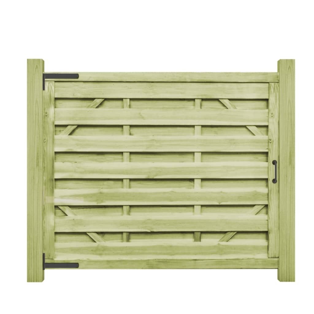 Garden Gates 2 pcs Impregnated Pinewood 150x125 cm Green